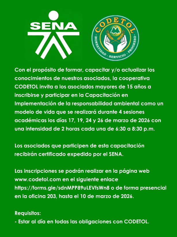 Publicaciones de Interés Codetol Cooperativa del Tolima