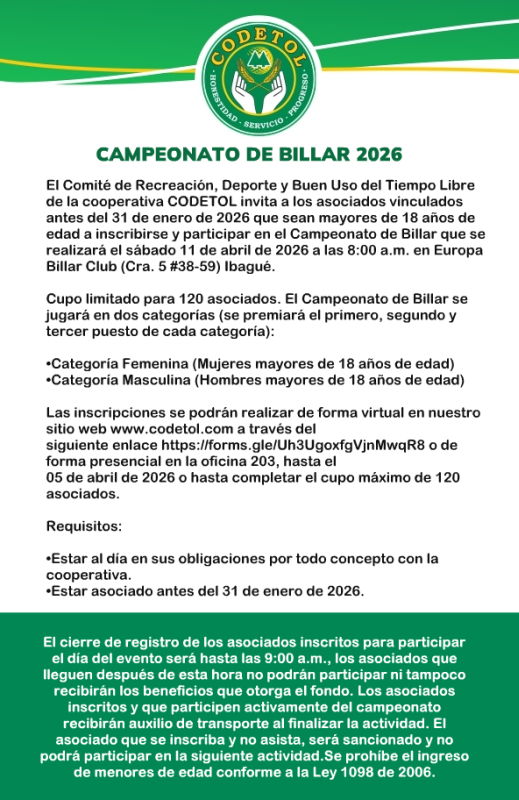 Publicaciones de Interés Codetol Cooperativa del Tolima